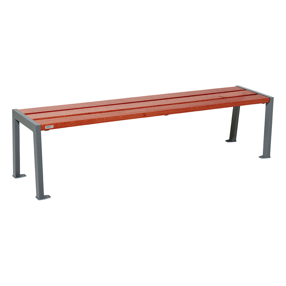 Banquette Silaos acier et bois Gris PROCITY - 209632.GPRO.ACAJ