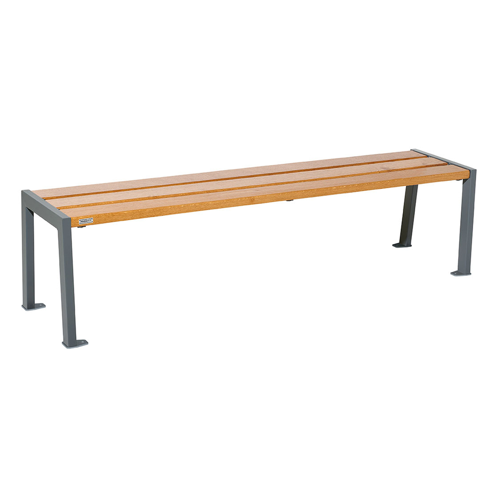 Banquette Silaos acier et bois Gris PROCITY - 209632.GPRO.CHEC