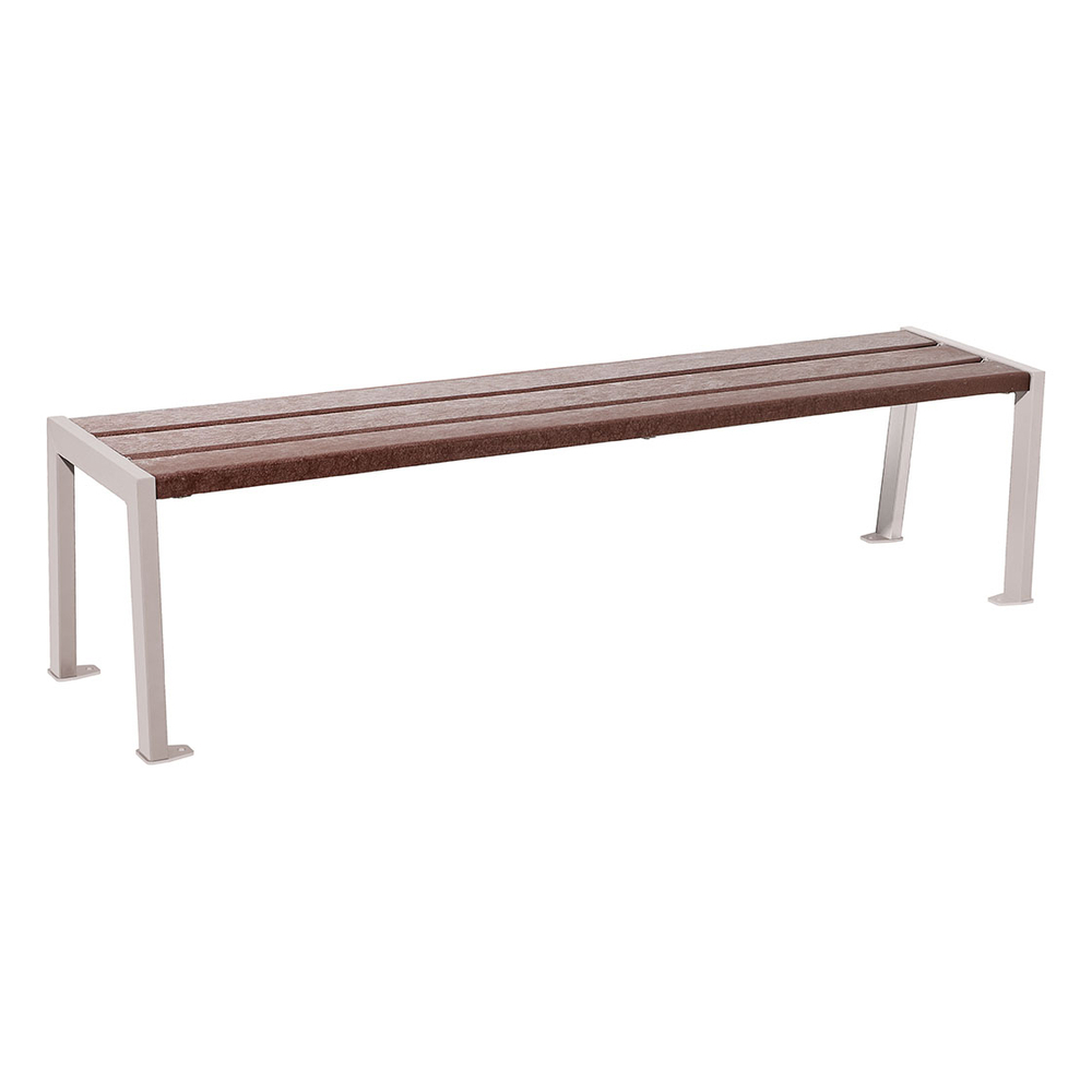 Banquette Silaos acier et plastique recyclé RAL7044 - PROCITY - 209634.7044