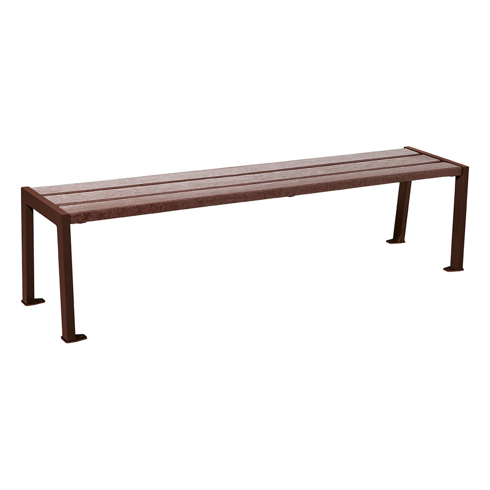 Banquette Silaos acier et plastique recyclé RAL8017 - PROCITY - 209634.8017