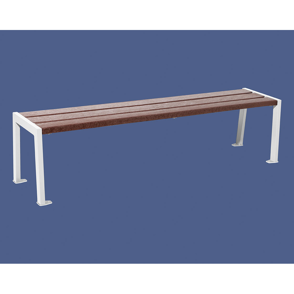 Banquette Silaos acier et plastique recyclé RAL9010 - PROCITY - 209634.9010