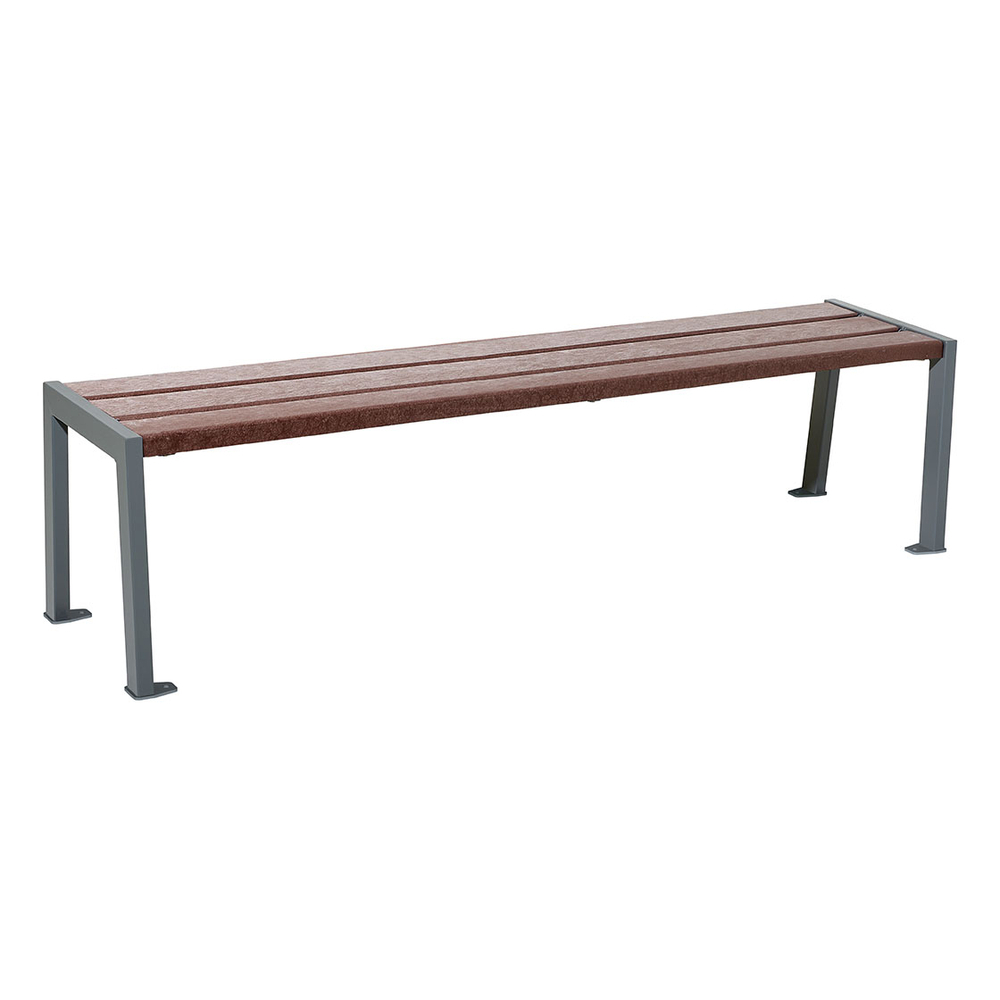 Banquette Silaos acier et plastique recyclé Gris PROCITY - 209634.GPRO