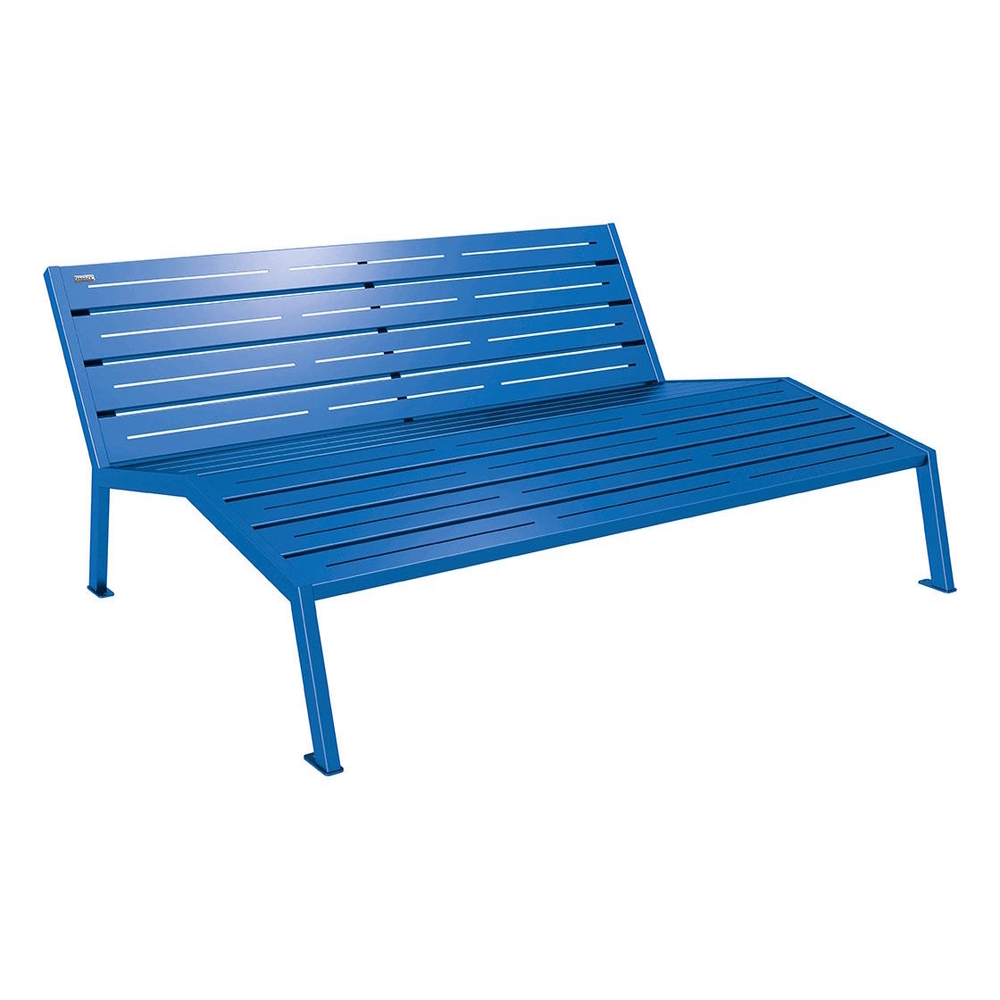 Chaise longue acier Silaos RAL5010 - Sans accoudoir - PROCITY - 209662.5010