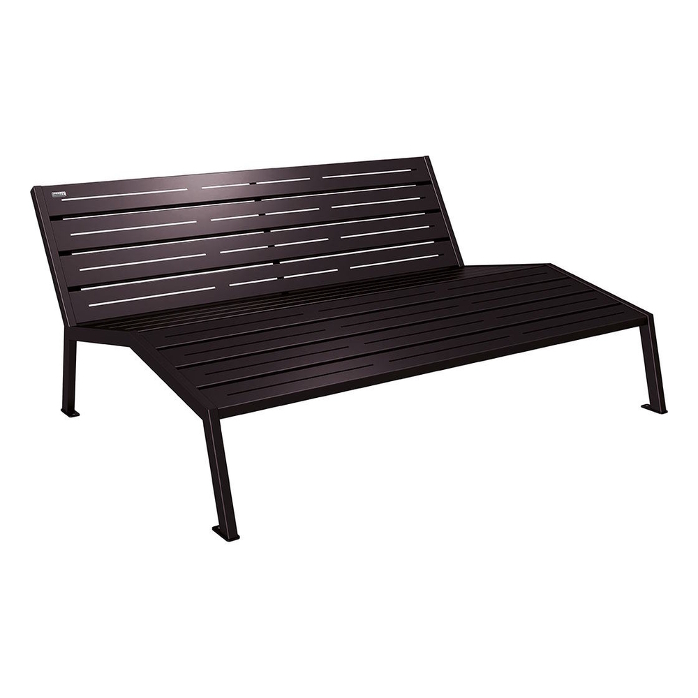 Chaise longue acier Silaos RAL9005 - Sans accoudoir - PROCITY - 209662.9005