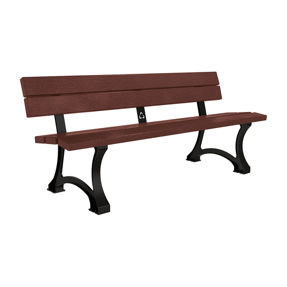 Banc plastique recyclé et acier Mora Noir - PROCITY - 209680.9005