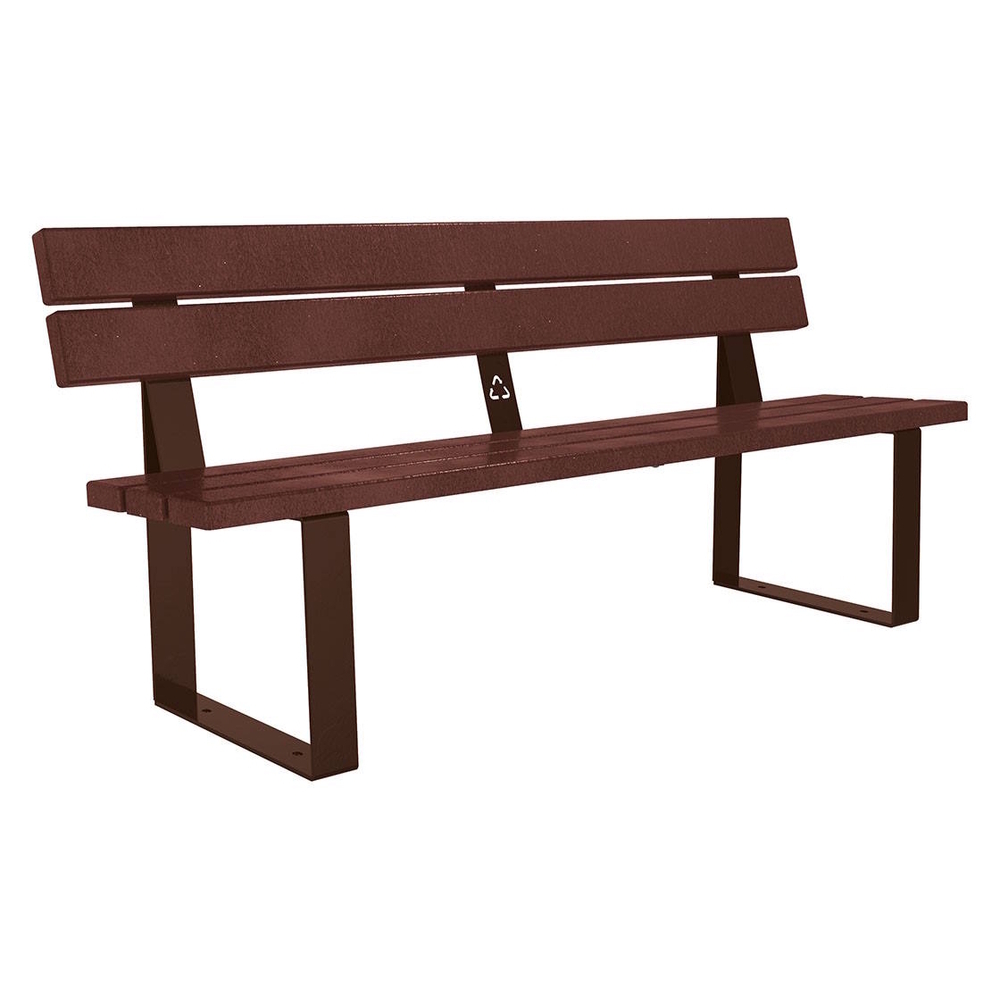 Banc plastique recyclé et acier Riga RAL8017 - PROCITY - 209685.8017