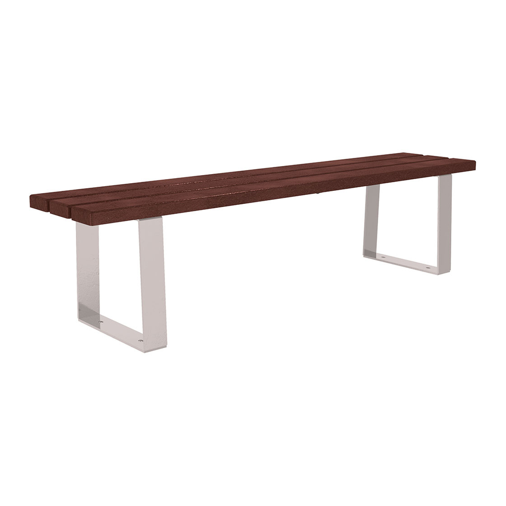 Banquette Riga acier et plastique recyclé RAL7044 - PROCITY - 209686.7044