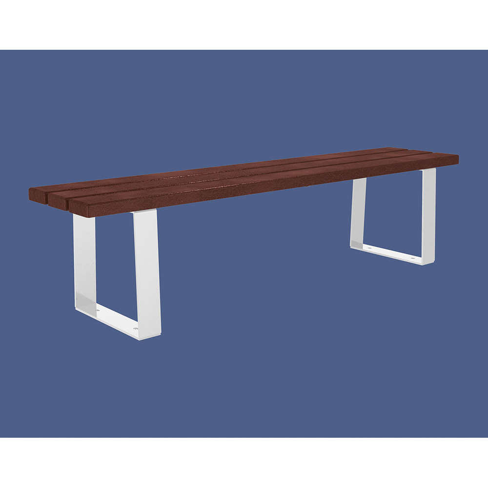 Banquette Riga acier et plastique recyclé RAL9010 - PROCITY - 209686.9010