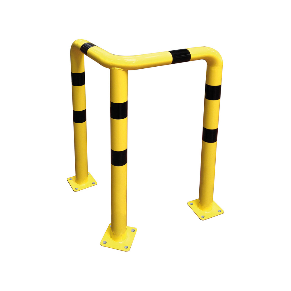 Arceau d'angle à 3 pieds 1200mm - RAL1021 bandes noires - PROCITY - 213011