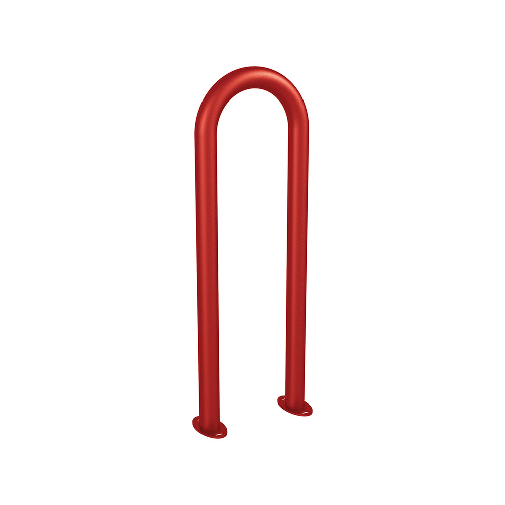 Appui vélos trombone Ø50mm RAL3004 - Sur platines - PROCITY - 291057.3004
