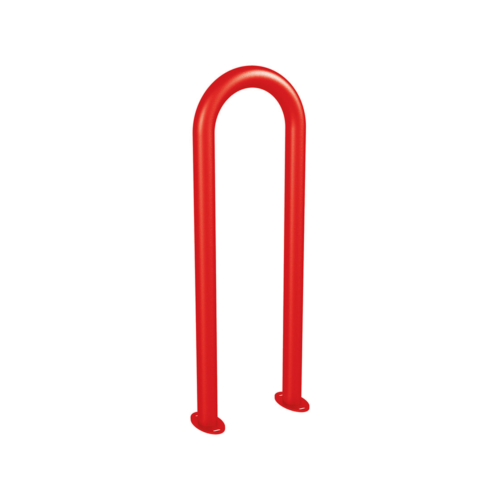 Appui vélos trombone Ø50mm RAL3020 - Sur platines - PROCITY - 291057.3020