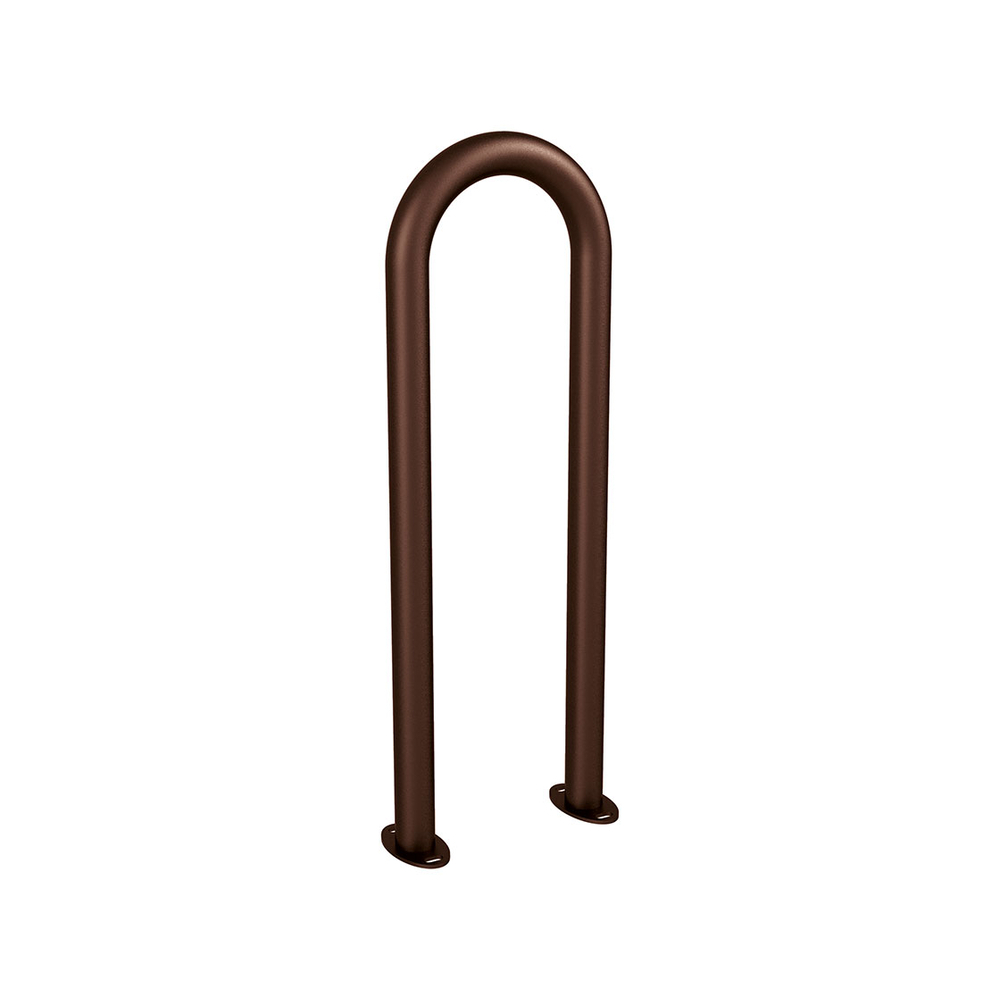 Appui vélos trombone Ø50mm RAL8017 - Sur platines - PROCITY - 291057.8017