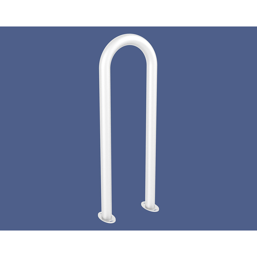 Appui vélos trombone Ø50mm RAL9010 - Sur platines - PROCITY - 291057.9010