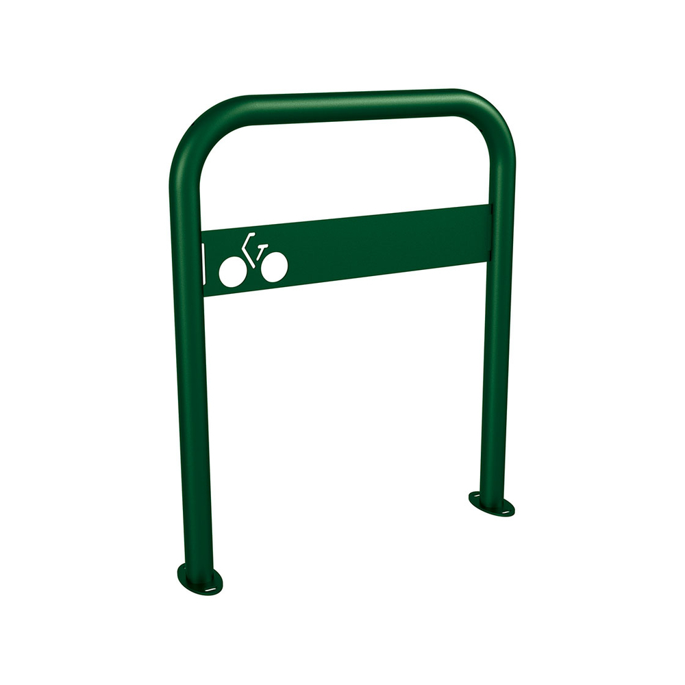 Arceau vélos signalétique RAL6005 - Sur platines - PROCITY - 294014.6005