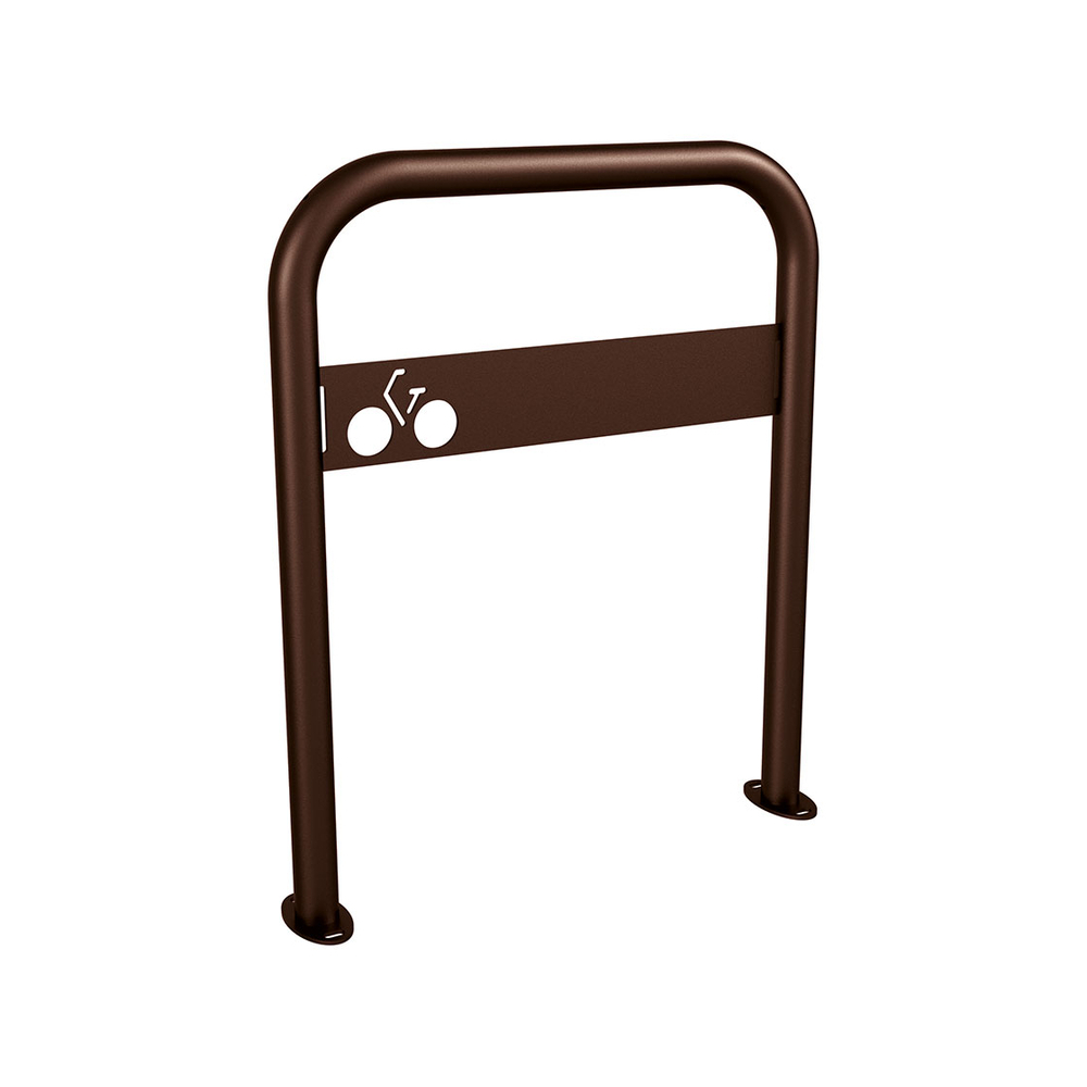 Arceau vélos signalétique RAL8017 - Sur platines - PROCITY - 294014.8017
