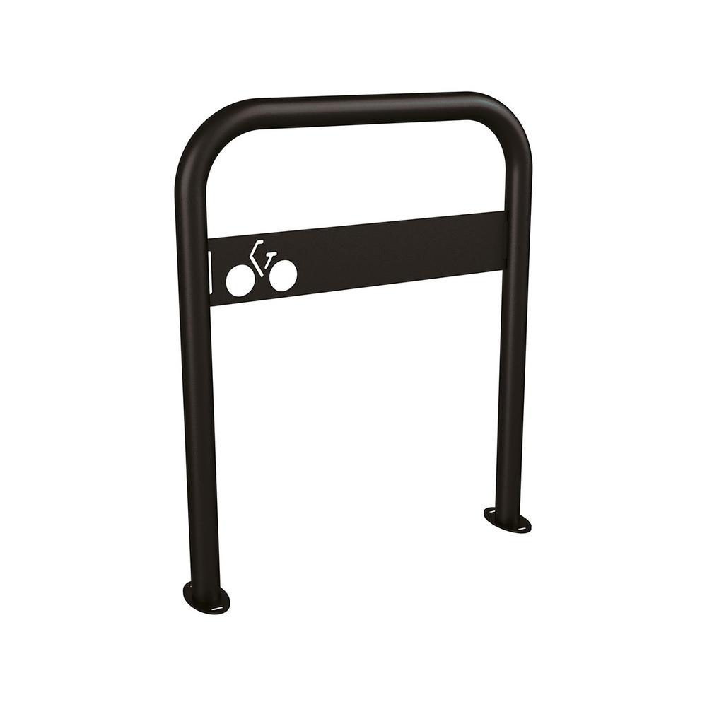 Arceau vélos signalétique RAL9005 - Sur platines - PROCITY - 294014.9005