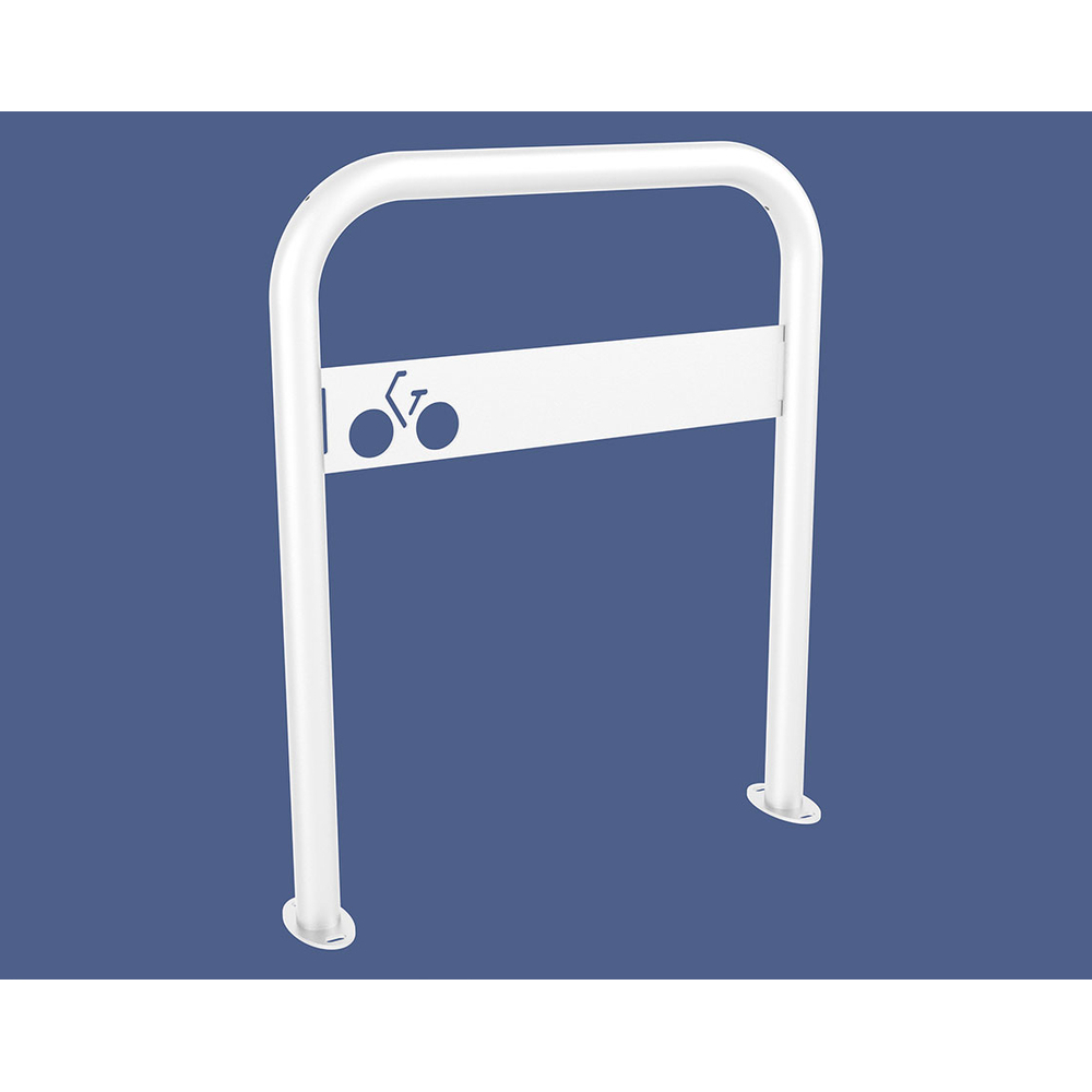 Arceau vélos signalétique RAL9010 - Sur platines - PROCITY - 294014.9010