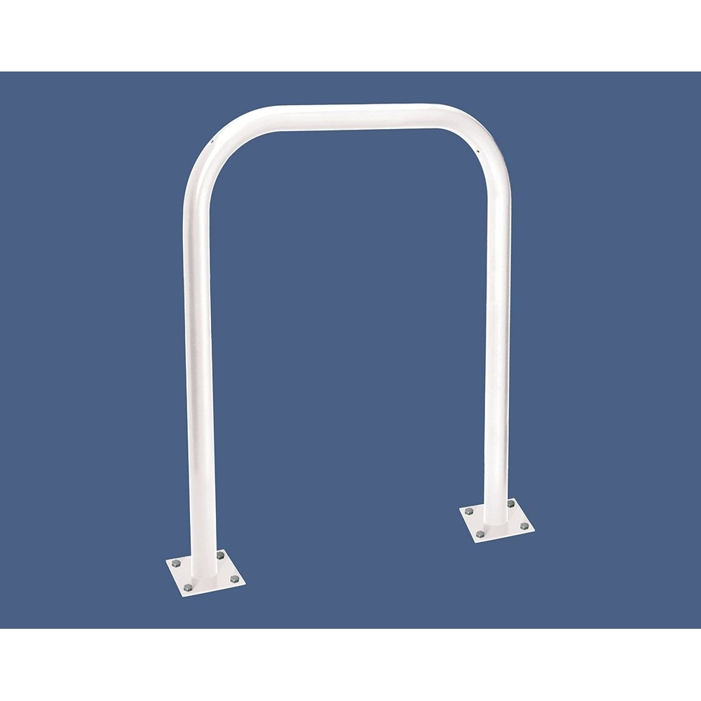 Arceau simple Ø60mm RAL9010 - 1000mm - Sur platines - Peint sur zinc - PROCITY - 294020.9010