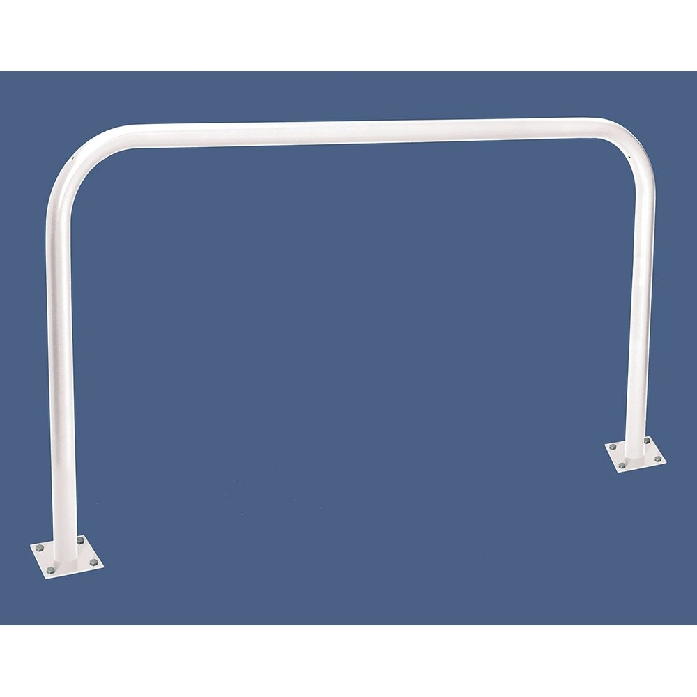 Arceau simple Ø60mm RAL9010 - 2000mm - Sur platines - Peint sur zinc - PROCITY - 294022.9010