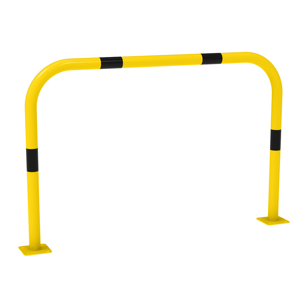 Arceau simple Ø60mm 1500mm - RAL1021 bandes noires - PROCITY - 294044