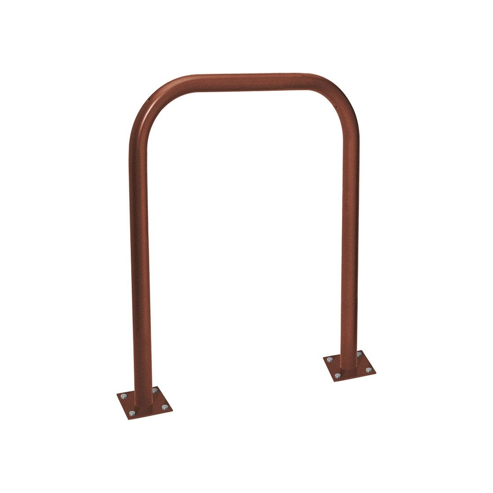 Arceau simple Ø60mm Aspect Corten - 1000mm - Sur platines - Peint sur galva - PROCITY - 294056.S025