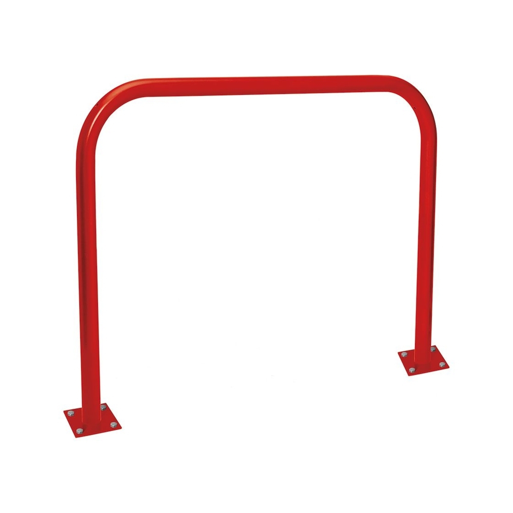 Arceau simple Ø60mm RAL3020 - 1500mm - Sur platines - Peint sur galva - PROCITY - 294057.3020