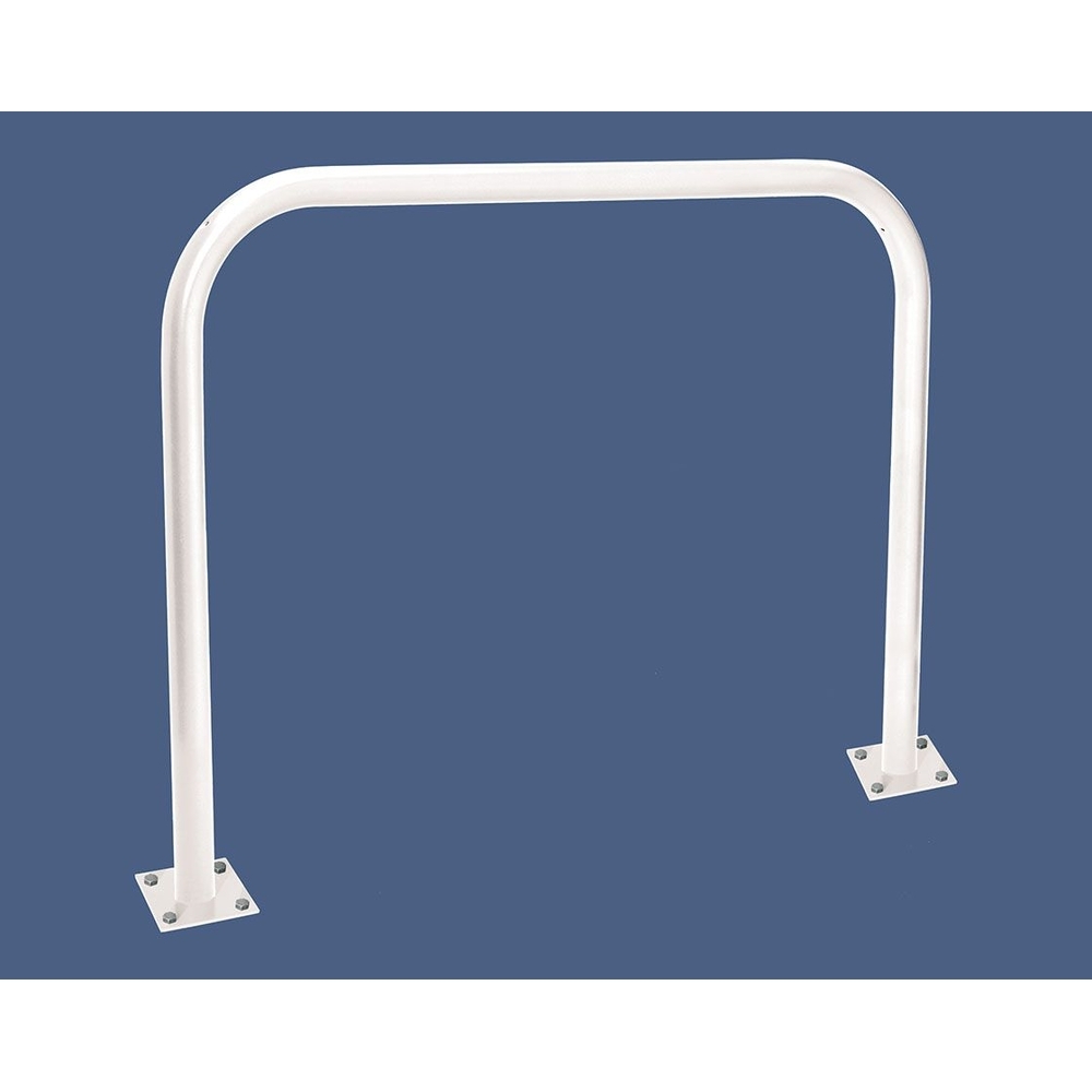 Arceau simple Ø60mm RAL9010 - 1500mm - Sur platines - Peint sur galva - PROCITY - 294057.9010