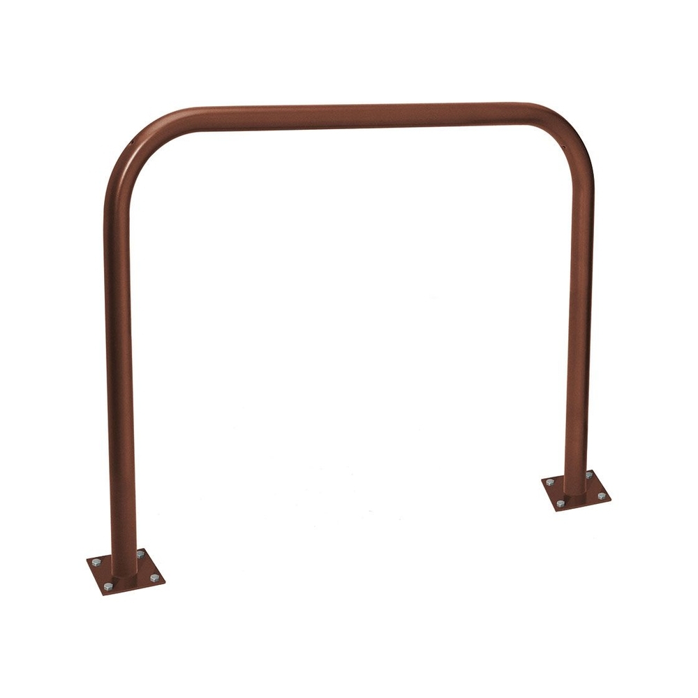 Arceau simple Ø60mm Aspect Corten - 1500mm - Sur platines - Peint sur galva - PROCITY - 294057.S025