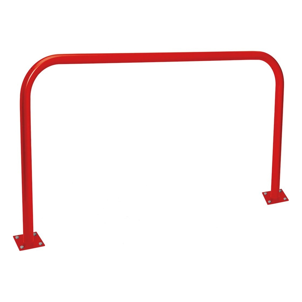 Arceau simple Ø60mm RAL3020 - 2000mm - Sur platines - Peint sur galva - PROCITY - 294058.3020