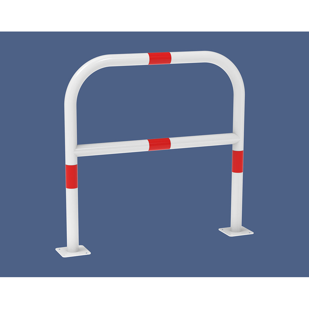 Arceau renforcé Ø60mm 1000mm - RAL9010 bandes rouges - PROCITY - 294230.1021