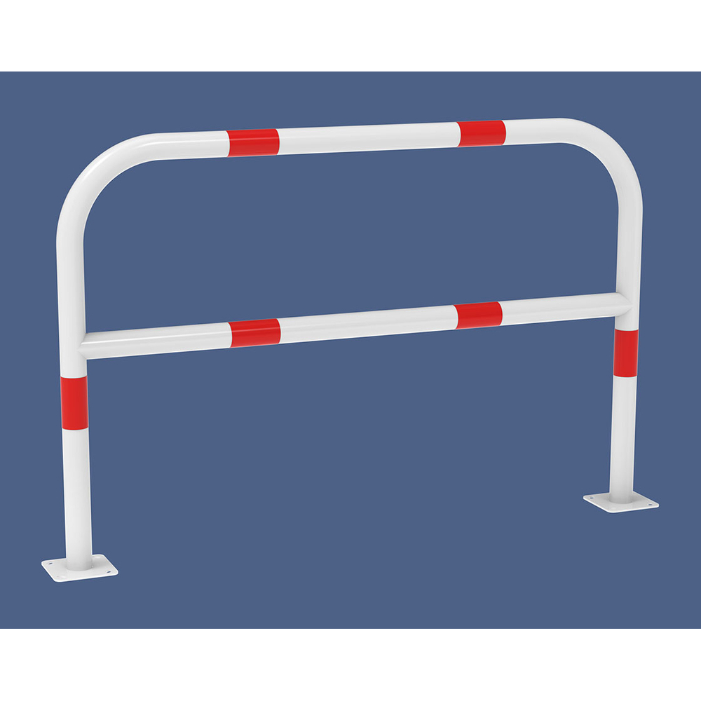 Arceau renforcé Ø60mm 1500mm - RAL9010 bandes rouges - PROCITY - 294231.1021