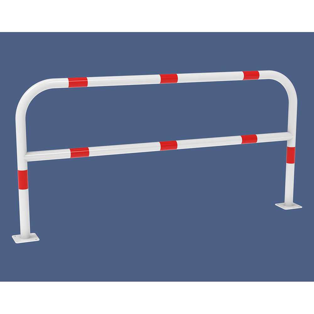 Arceau renforcé Ø60mm 2000mm - RAL9010 bandes rouges - PROCITY - 294232.1021