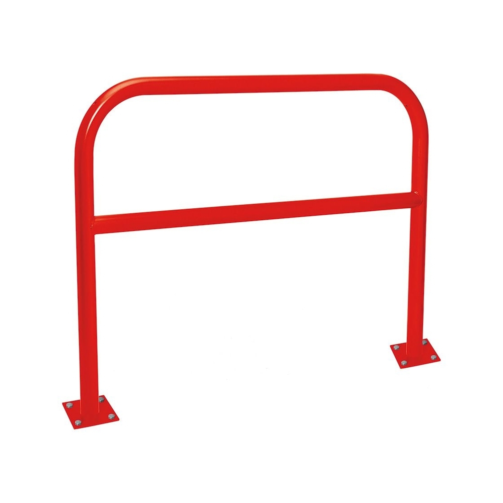 Arceau renforcé Ø60mm RAL3020 - 1500mm - Sur platines - Peint sur galva - PROCITY - 294257.3020