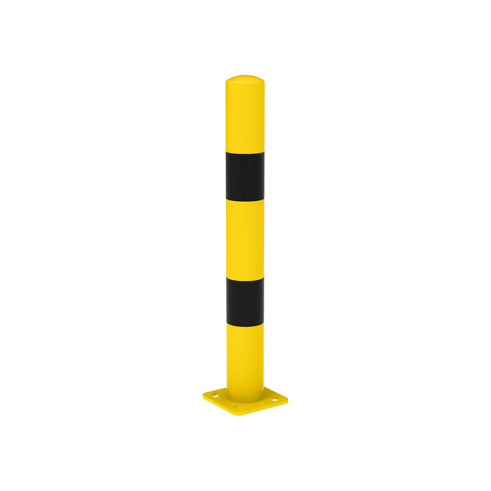 Poteau de protection RAL1021 bandes noires Ø114mm - PROCITY - 294396