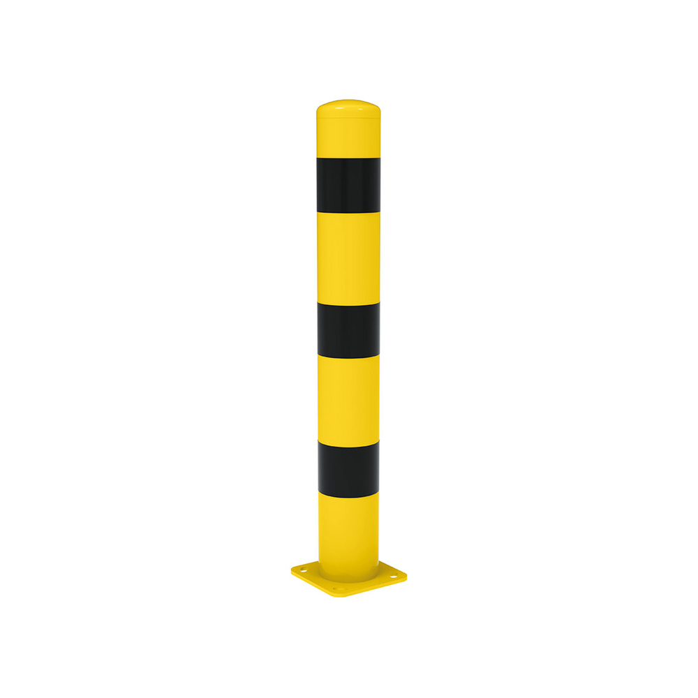 Poteau de protection RAL1021 bandes noires Ø160mm - PROCITY - 294689