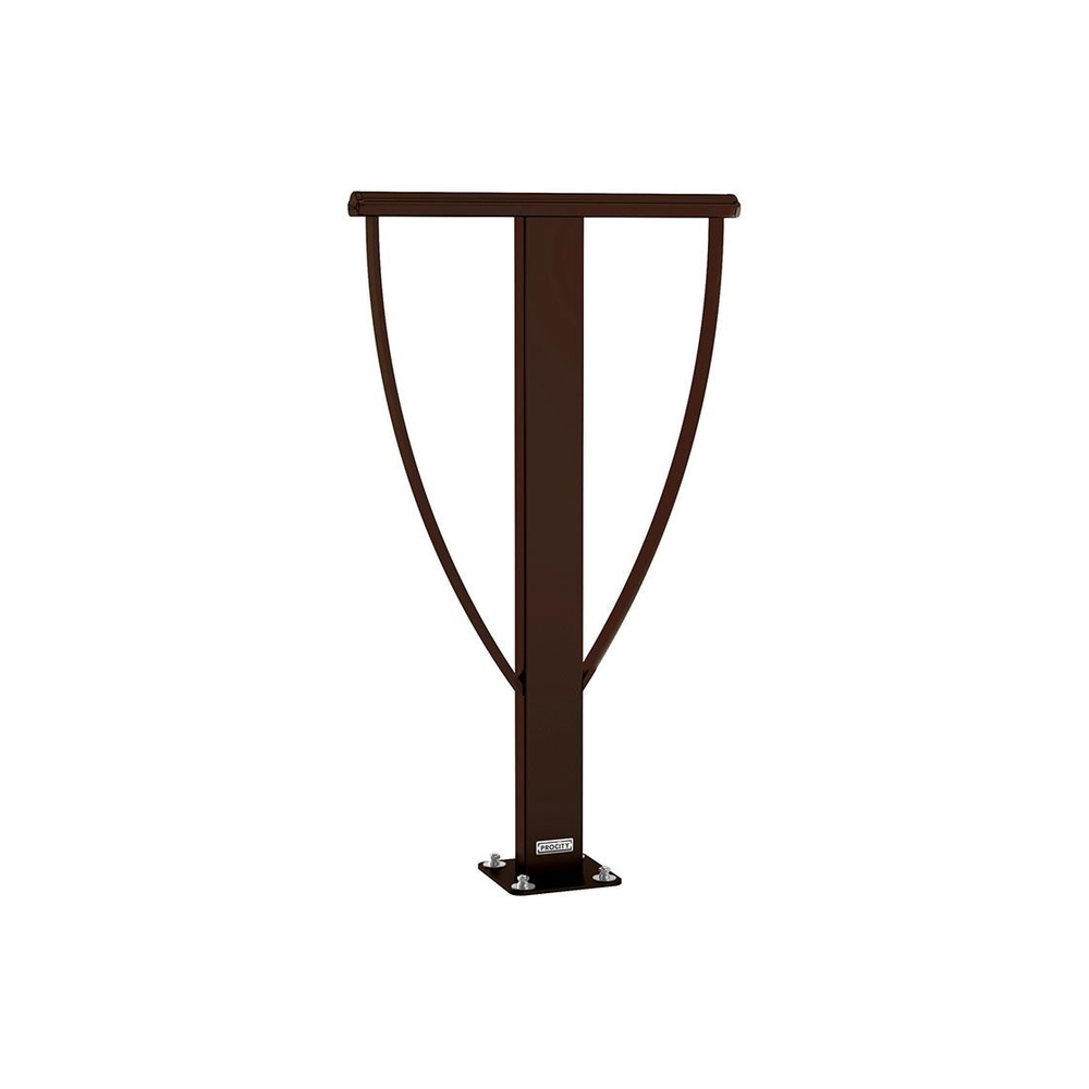 Appui vélos Lisbonne RAL8017 - Sur platine - Peint sur galva - PROCITY - 297546.8017