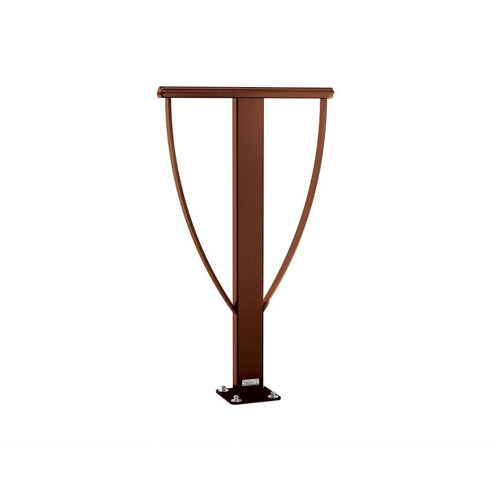 Appui vélos Lisbonne Aspect Corten - Sur platine - Peint sur galva - PROCITY - 297546.S025