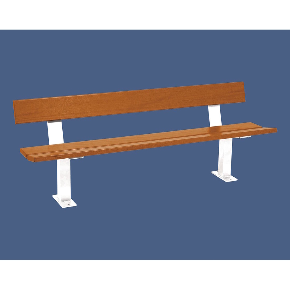 Banc bois et acier Pagode RAL9010 - lasuré chêne clair - PROCITY - 299444.9010.CHEC