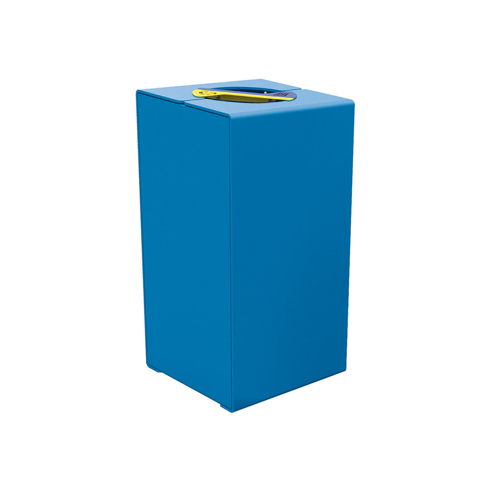 Corbeille KUB tri sélectif acier RAL5010 - PROCITY - 306180.5010