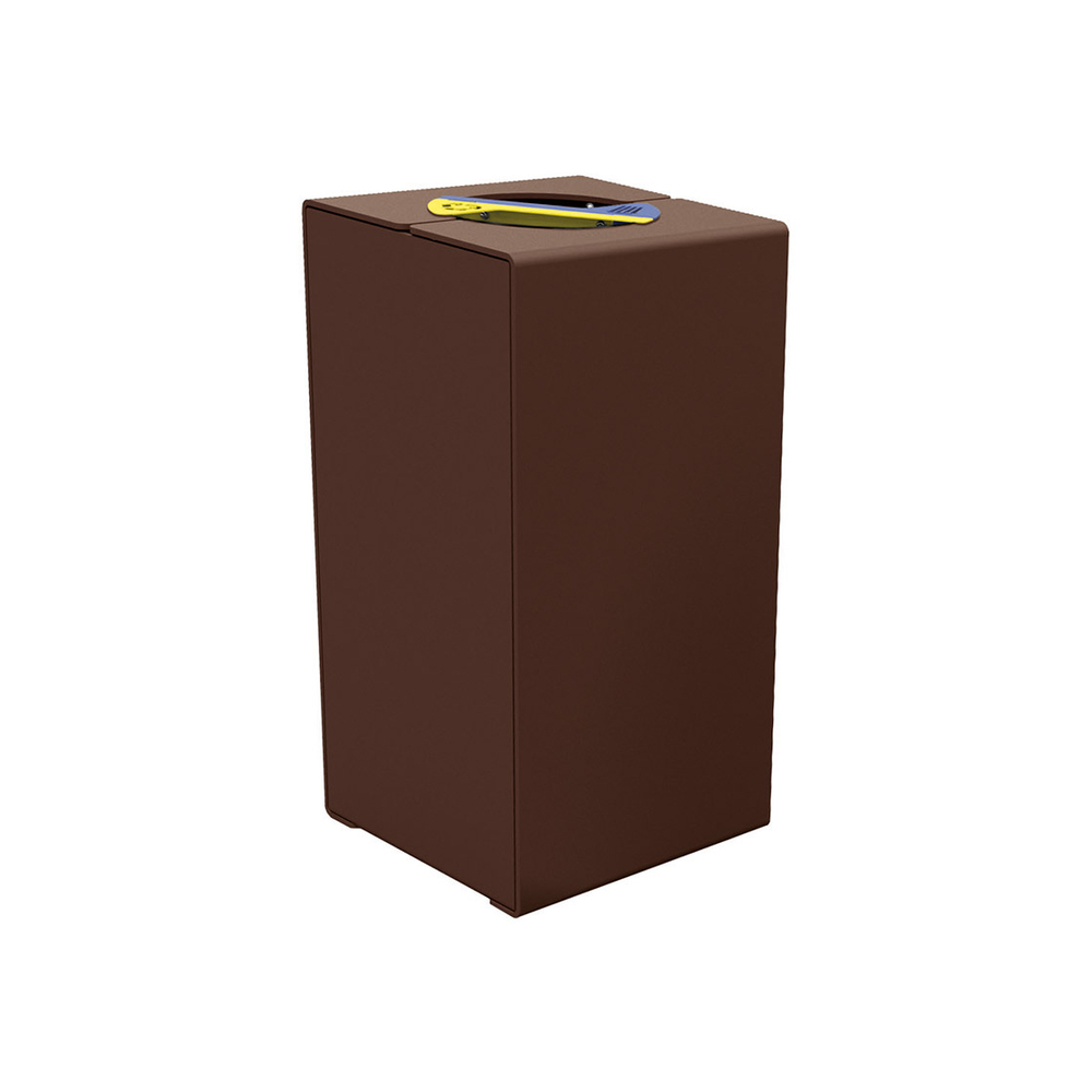Corbeille KUB tri sélectif acier RAL8017 - PROCITY - 306180.8017
