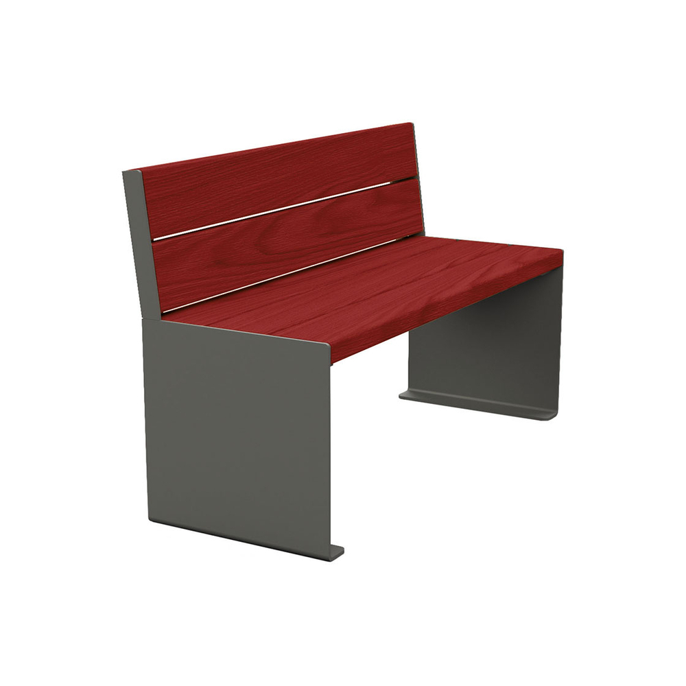 Banc bois et acier KUB Gris PROCITY - 306380.GPRO.ACAJ
