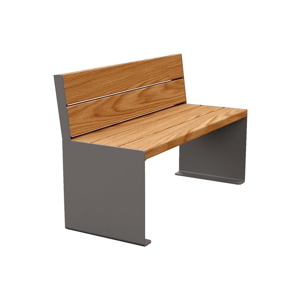 Banc bois et acier KUB Gris PROCITY - 306380.GPRO.CHEC