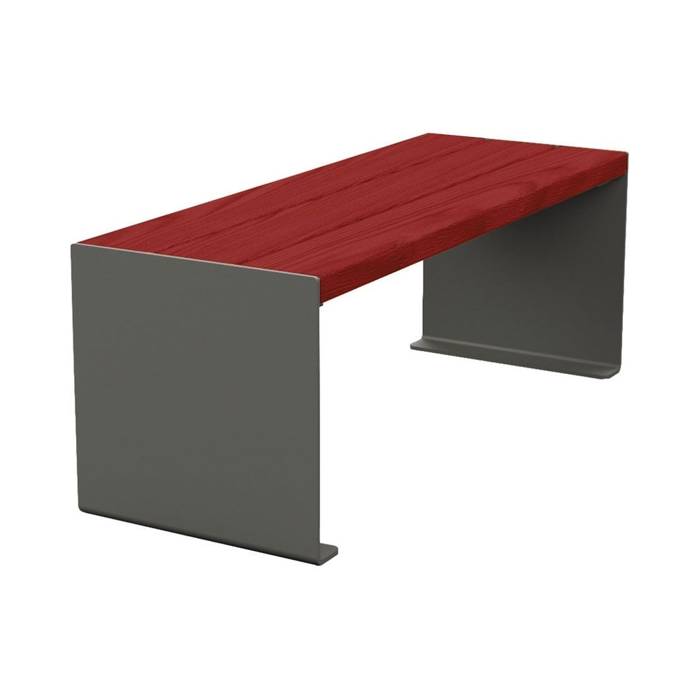 Banquette KUB acier et bois Gris PROCITY - 306390.GPRO.ACAJ