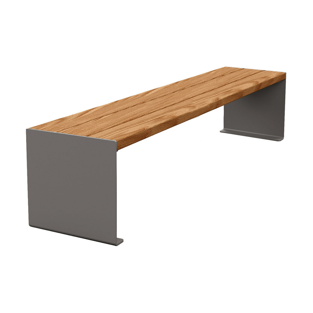 Banquette KUB acier et bois Gris PROCITY - 306392.GPRO.CHEC
