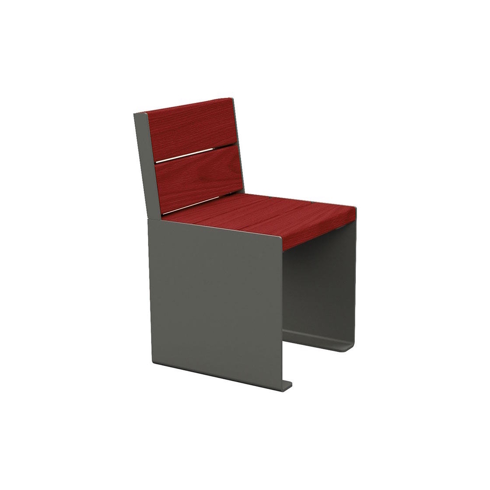 Banc bois et acier KUB Gris PROCITY - 306394.GPRO.ACAJ