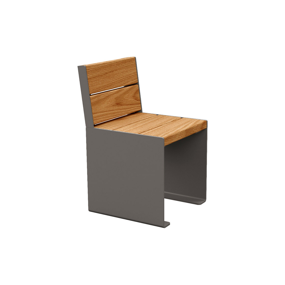 Banc bois et acier KUB Gris PROCITY - 306394.GPRO.CHEC