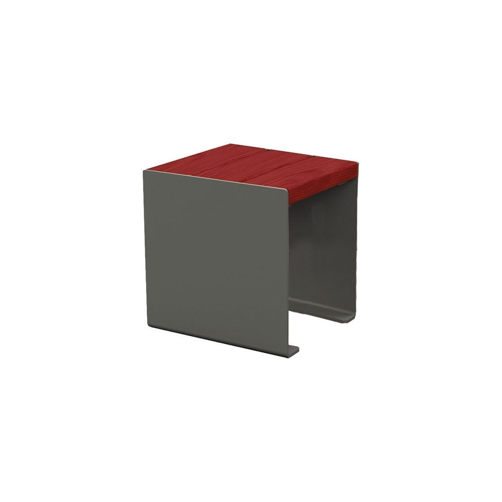 Banquette KUB acier et bois Gris PROCITY - 306397.GPRO.ACAJ