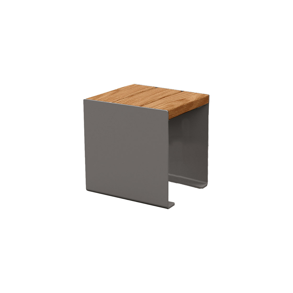 Banquette KUB acier et bois Gris PROCITY - 306397.GPRO.CHEC