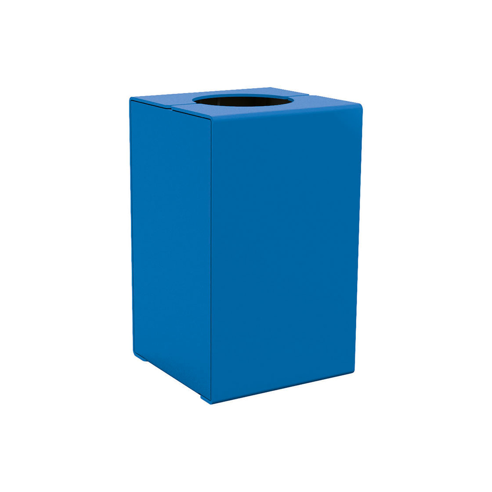 Corbeille KUB acier RAL5010 - Version sans couvercle - PROCITY - 306485.5010
