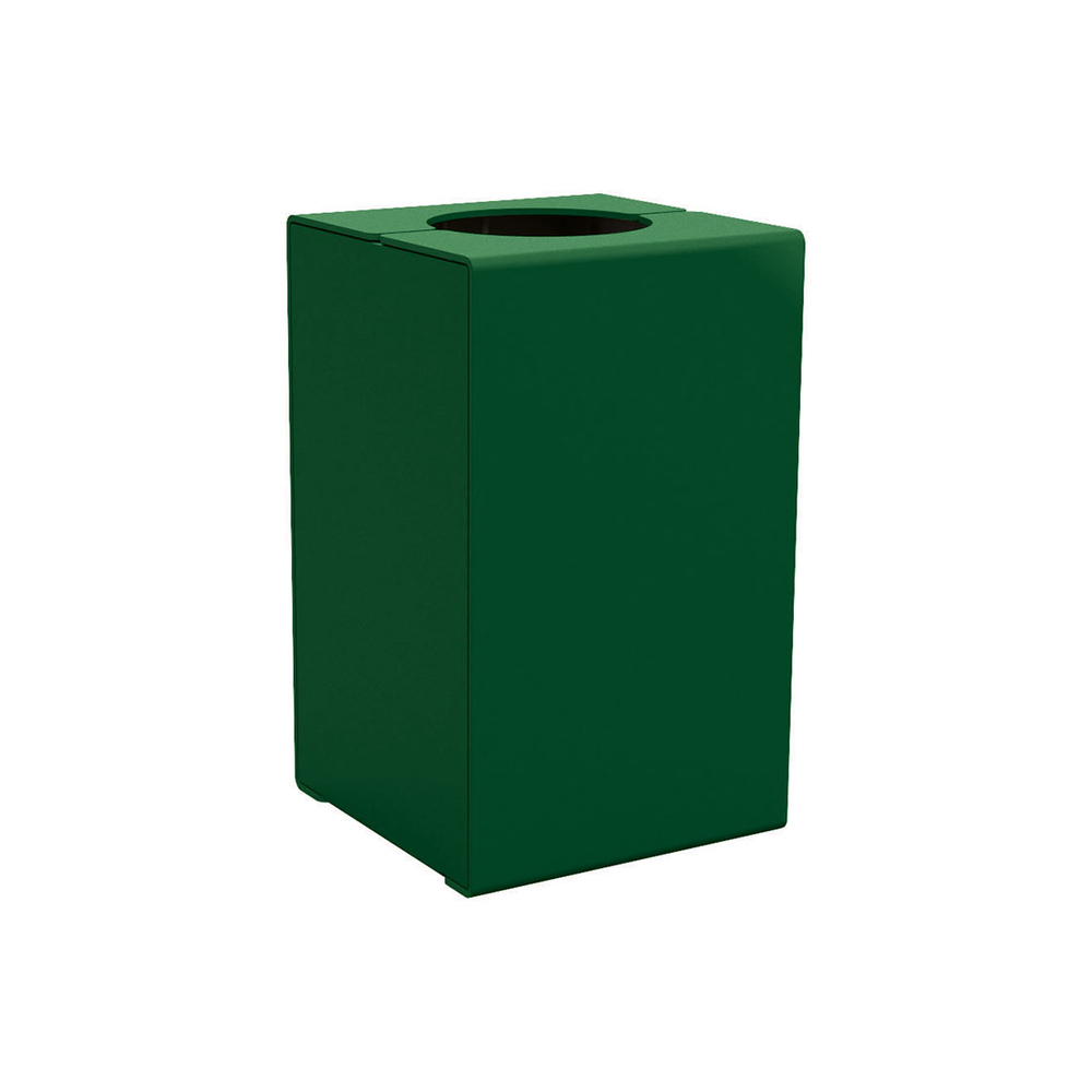 Corbeille KUB acier RAL6005 - Version sans couvercle - PROCITY - 306485.6005